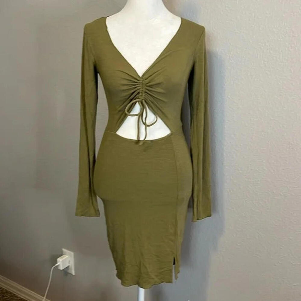 Princess Polly Pinch Me Mini Dress Green Size 4
